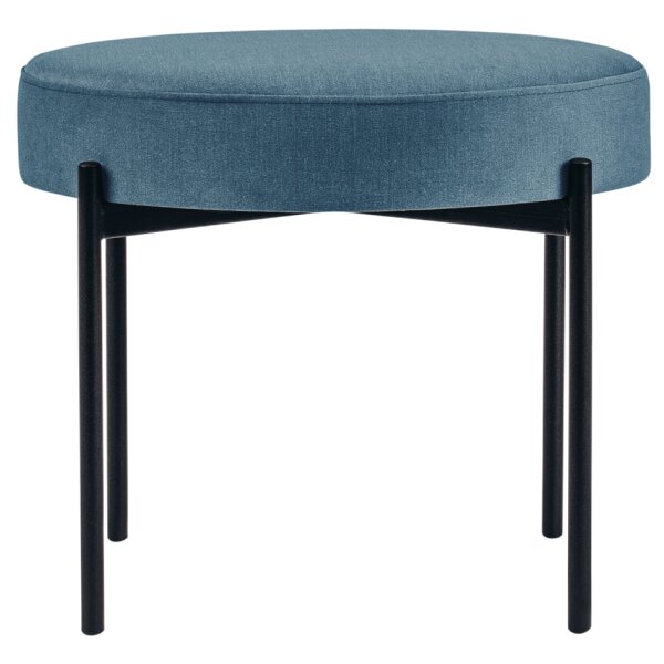 PAPERFLOW Banc GAIA, rond, habillage tissu, bleu