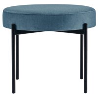 PAPERFLOW Banc GAIA, rond, habillage tissu, bleu