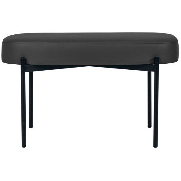 PAPERFLOW Banc oval GAIA, taille M, habillage similicuir