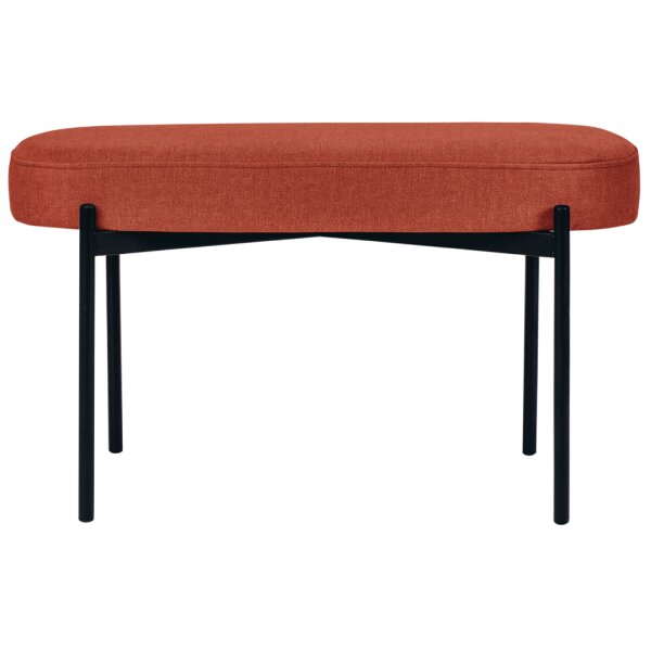 PAPERFLOW Banc oval GAIA, taille M, habillage tissu, rouille