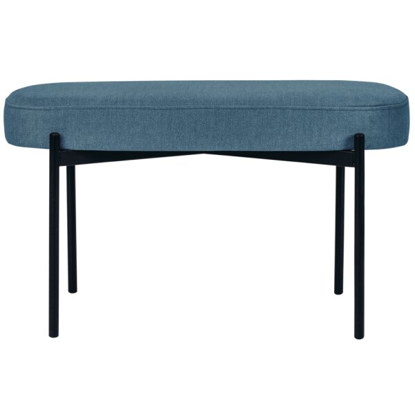 PAPERFLOW Banc oval GAIA, taille M, habillage tissu, rouille