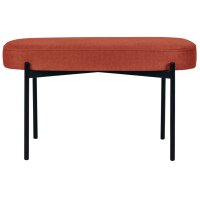 PAPERFLOW Banc oval GAIA, taille M, habillage tissu, rouille