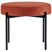 PAPERFLOW Banc GAIA, rond, habillage tissu, brun