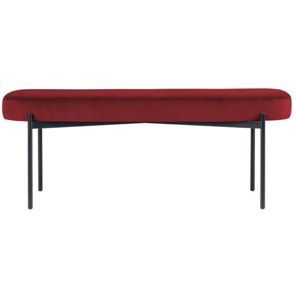 PAPERFLOW Banc oval GAIA, taille L, habillage velours, bleu