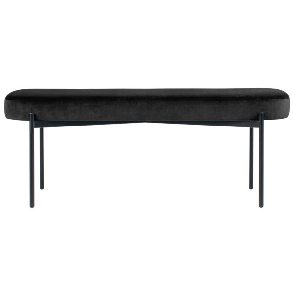 PAPERFLOW Banc oval GAIA, taille L, habillage velours, bleu