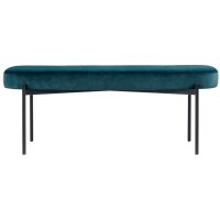 PAPERFLOW Banc oval GAIA, taille L, habillage velours, bleu