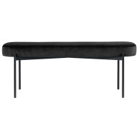 PAPERFLOW Banc oval GAIA, taille L, habillage velours, bleu