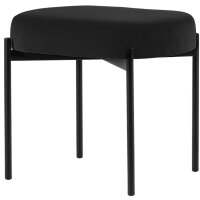 PAPERFLOW Banc oval GAIA, taille S, habillage velours, bleu