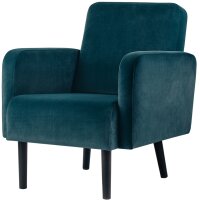 PAPERFLOW Fauteuil LISBOA, habillage en velours, vert