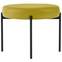 PAPERFLOW Banc GAIA, rond, habillage similicuir, vert