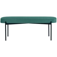 PAPERFLOW Banc oval GAIA, taille L, habillage tissu, ivoire