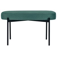 PAPERFLOW Banc oval GAIA, taille M, habillage tissu, vert