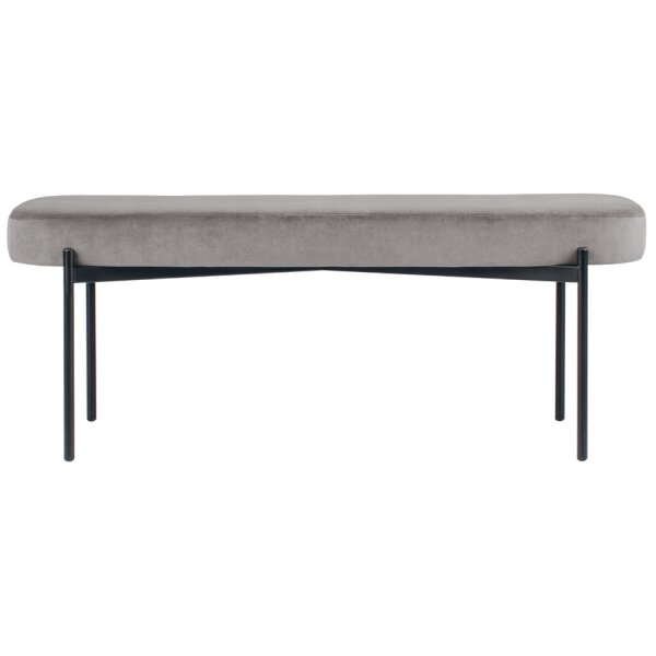 PAPERFLOW Banc oval GAIA, taille L, habillage velours