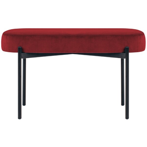 PAPERFLOW Banc oval GAIA, taille M, habillage velours