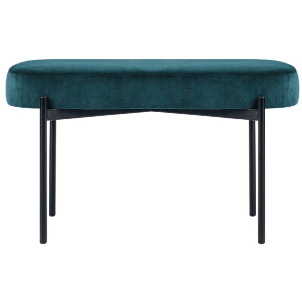 PAPERFLOW Banc oval GAIA, taille M, habillage velours