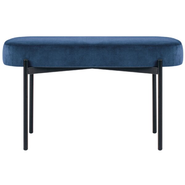 PAPERFLOW Banc oval GAIA, taille M, habillage velours