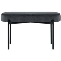 PAPERFLOW Banc oval GAIA, taille M, habillage velours