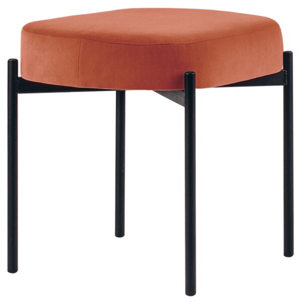 PAPERFLOW Banc oval GAIA, taille S, habillage velours