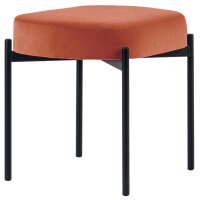 PAPERFLOW Banc oval GAIA, taille S, habillage velours