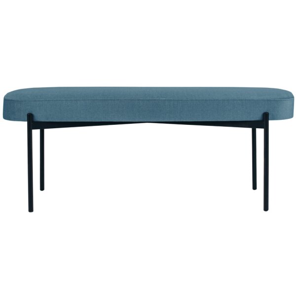 PAPERFLOW Banc oval GAIA, taille L, habillage tissu, rouille