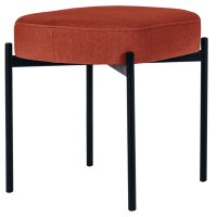 PAPERFLOW Banc oval GAIA, taille S, habillage tissu, brun