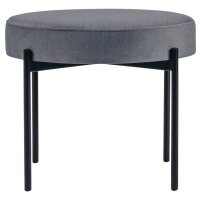 PAPERFLOW Banc GAIA, rond, habillage tissu, gris souris