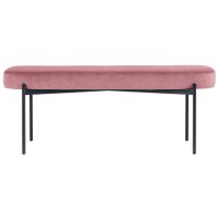 PAPERFLOW Banc oval GAIA, taille L, habillage velours, rose