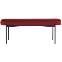 PAPERFLOW Banc oval GAIA, taille L, habillage velours, rose