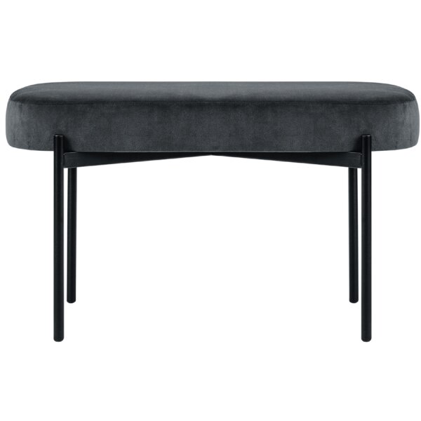 PAPERFLOW Banc oval GAIA, taille M, habillage velours, rose