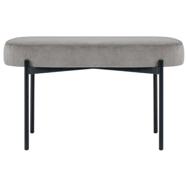 PAPERFLOW Banc oval GAIA, taille M, habillage velours, rose