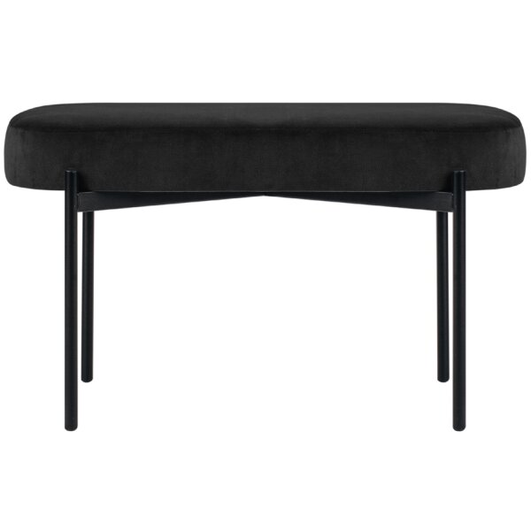 PAPERFLOW Banc oval GAIA, taille M, habillage velours, rose
