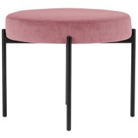 PAPERFLOW Hocker GAIA, rund, Samtbezug, rose