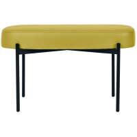 PAPERFLOW Banc oval GAIA, taille M, habillage similicuir