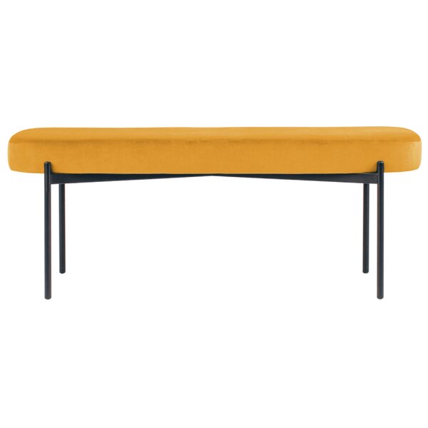 PAPERFLOW Banc oval GAIA, taille L, habillage tissu, safran