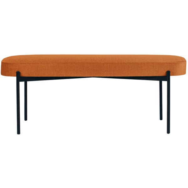 PAPERFLOW Banc oval GAIA, taille L, habillage tissu, safran