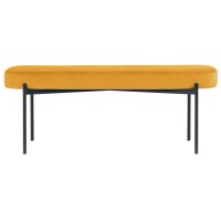 PAPERFLOW Banc oval GAIA, taille L, habillage tissu, safran