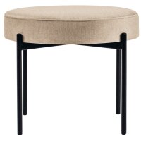 PAPERFLOW Banc GAIA, rond, habillage tissu, ivoire