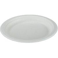 EJS Teller aus Bagasse 18cm 3142.2001 weiss 50 Stk.