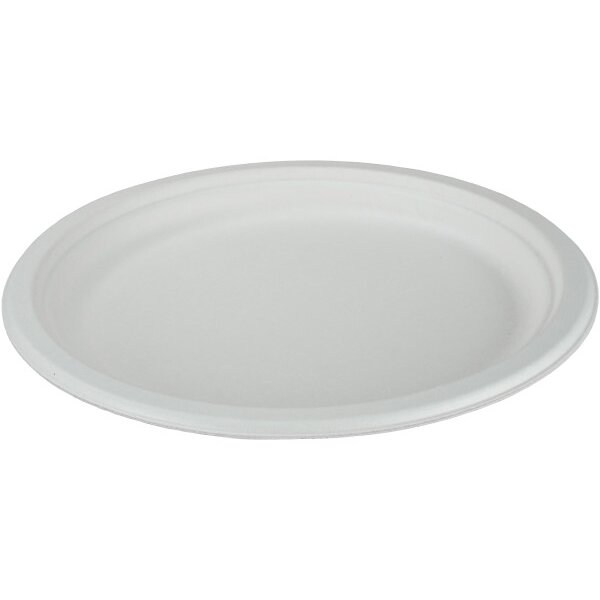 EJS Teller aus Bagasse 26cm 3142.2003 weiss 50 Stk.