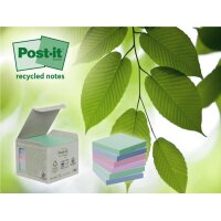 Post-it Haftnotizen Recycling notes, 51 x 38 mm, mehrfarbig