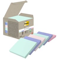 Post-it Haftnotizen Recycling notes, 76 x 76 mm, mehrfarbig