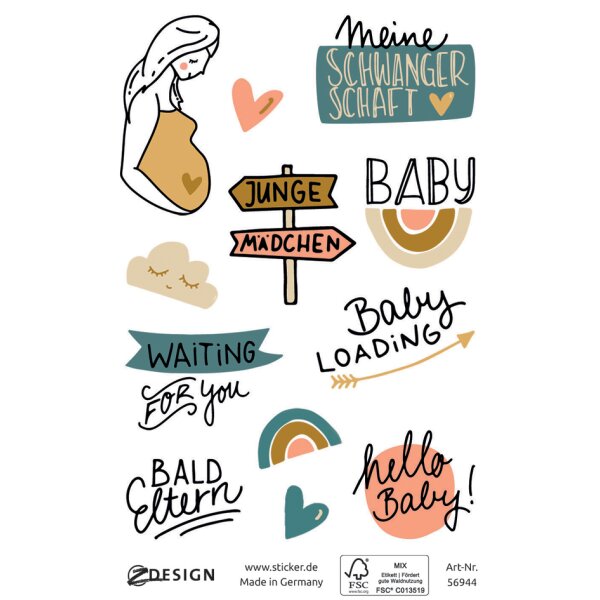 AVERY Zweckform ZDesign Sticker CREATVE "Mom Life"