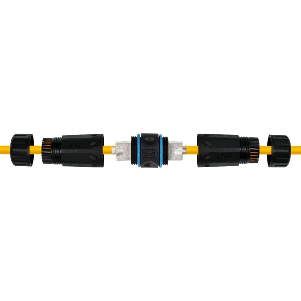 LogiLink Connecteur de c&acirc;ble ext&eacute;rieur, cat.6A/7/7A/8, noir