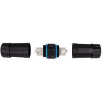 LogiLink Outdoor Kabel-Verbinder, Kat.6A 7 7A 8, schwarz