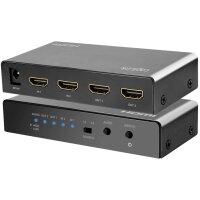LogiLink 4K 60 Hz HDMI-Switch, 2x 2-fach, bidirekt, schwarz