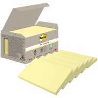 Post-it Haftnotizen Recycling notes, 127 x 76 mm, gelb