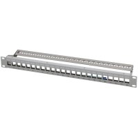 LogiLink 19" Keystone Patch Panel, 24 Port, lichtgrau