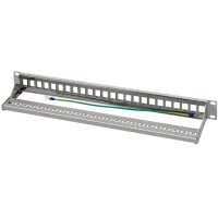 LogiLink 19" Keystone Patch Panel, 24 Port, lichtgrau
