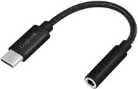 LogiLink Câble adaptateur USB-C - jack, 130 mm, noir