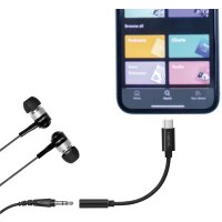 LogiLink USB-C - Klinke Adapterkabel, 130 mm, schwarz